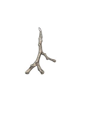 Elegant Real Silver Necklace Twig Pendant
